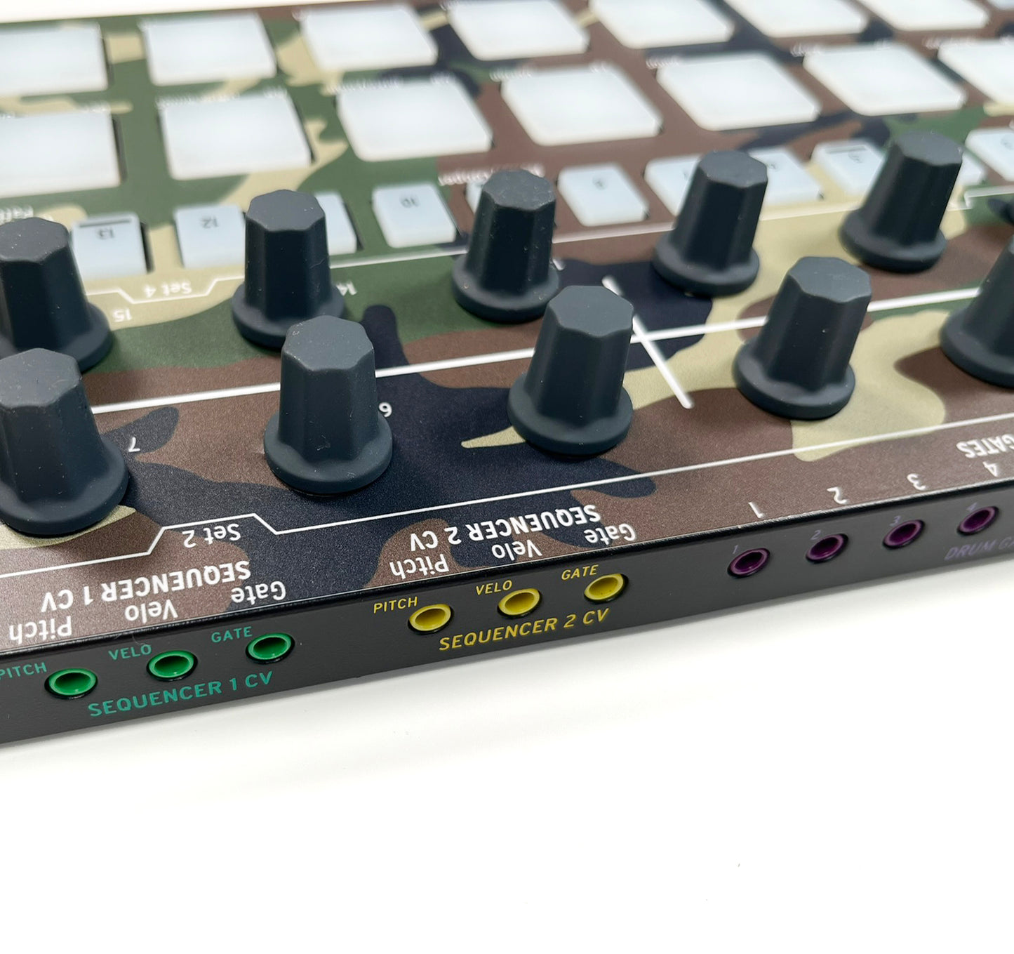 Close up of BeatStep Pro label showing numbered jack inputs