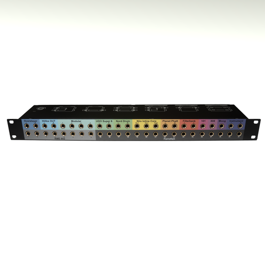 Custom printed patchbay label to fit the Black Lion PBR TRS3