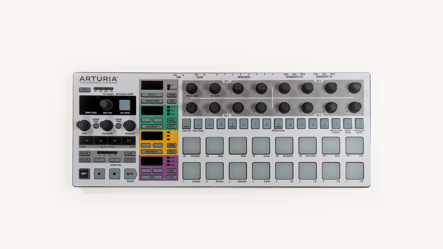 Re-skined white BeatStep Pro for latest firmware